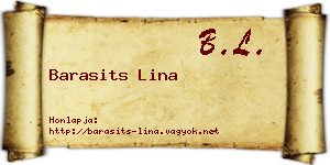 Barasits Lina névjegykártya